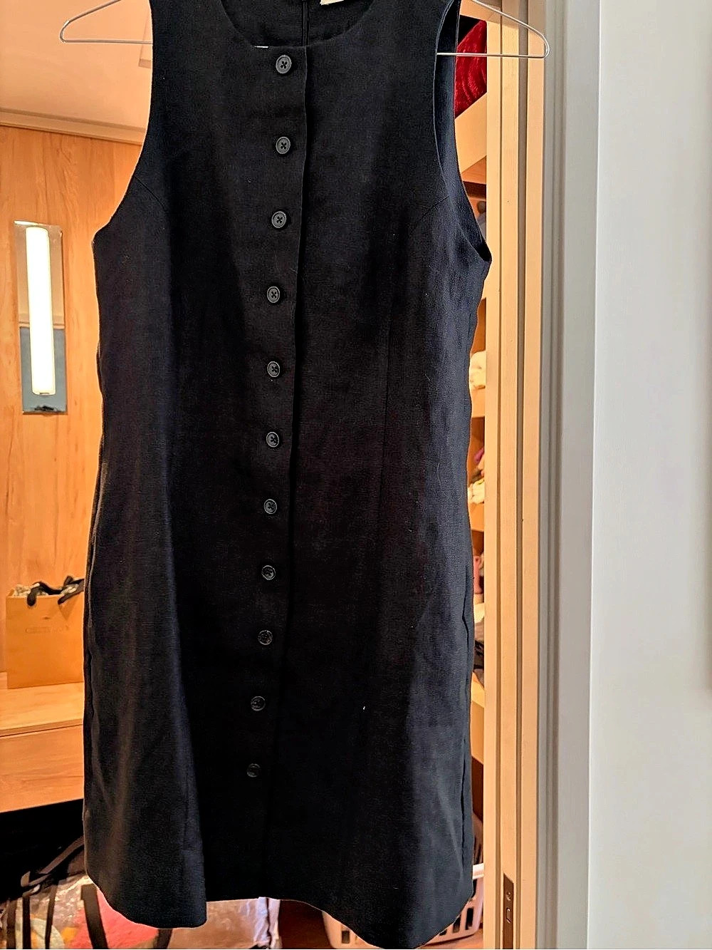 Faithfull the Brand Jaques Mini Dress Black Small - Picture 2 of 8